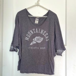 Victoria’s Secret Pink Collegiate Collection Mountaineers Athleisure Top size S